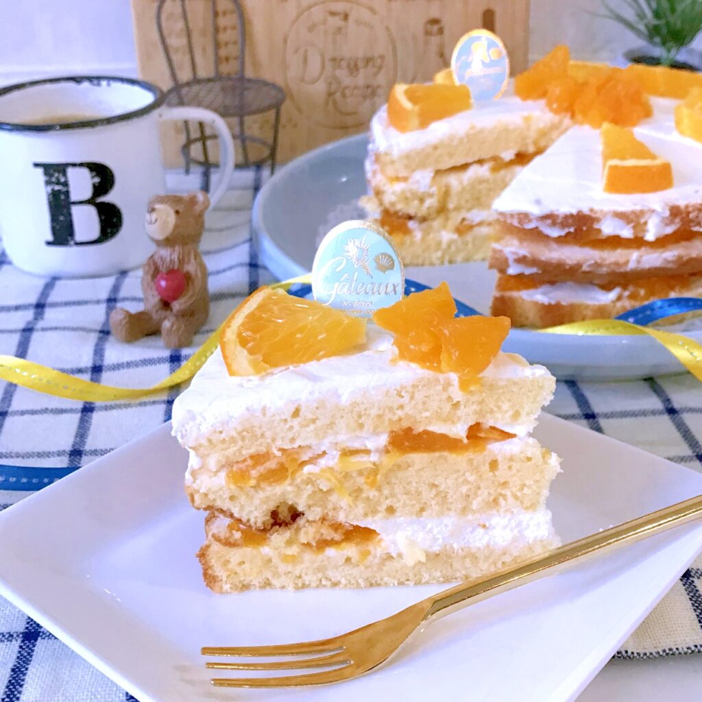 オレンジのショートケーキ