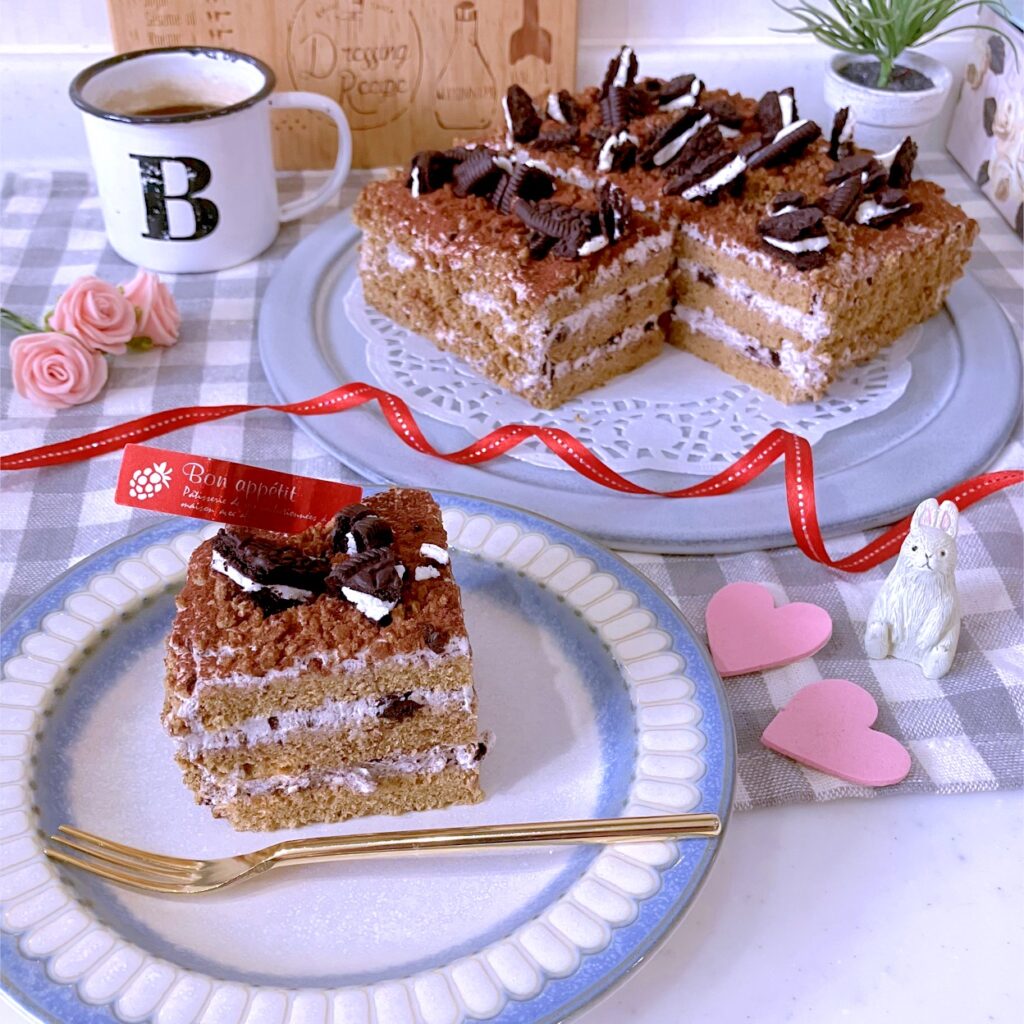 ほうじ茶オレオケーキ