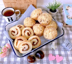 栗スコーンと栗マフィン