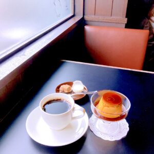 プリンとコーヒー
