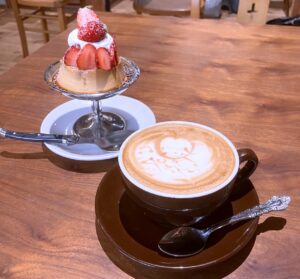 プリンとラテ