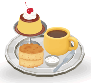 スコーンとプリンとコーヒー